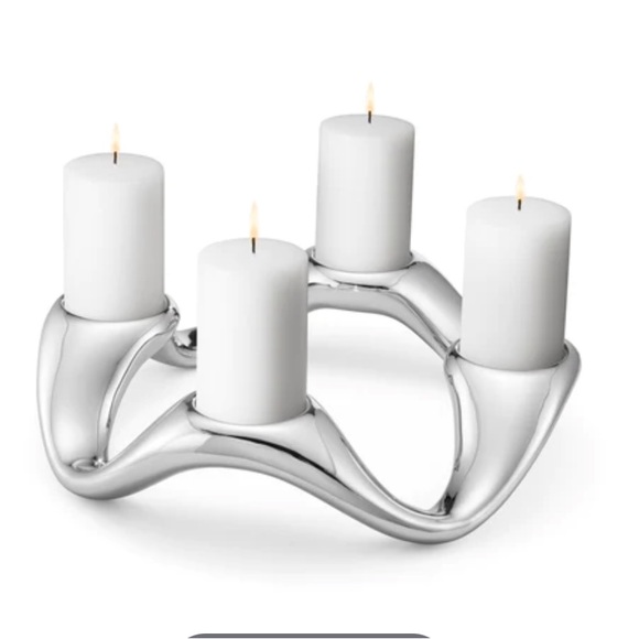 Georg Jensen NIB  Cobra Round Candleholder - Picture 4 of 5